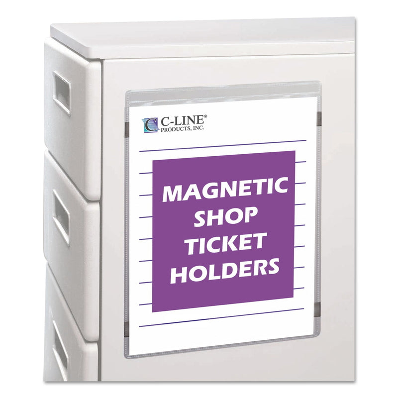 C-Line Magnetic Shop Ticket Holders, Super Heavyweight, 50 Sheets, 9 x 12, 15/Box