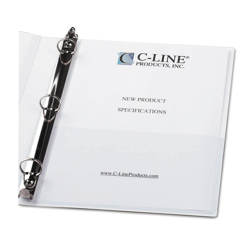C-Line Peel and Stick Add-On Filing Pockets, 25", 11 x 8.5, 10/Pack