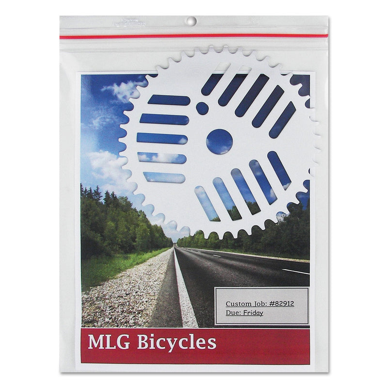 C-Line Industrial Zipper Seal Shop Ticket Holders, Vinyl, Clear, 55", 9 x 12, 15/Box