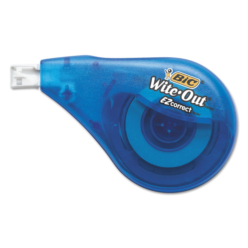 BIC Wite-Out EZ Correct Correction Tape, Non-Refillable, Blue Applicator, 0.17" x 472"