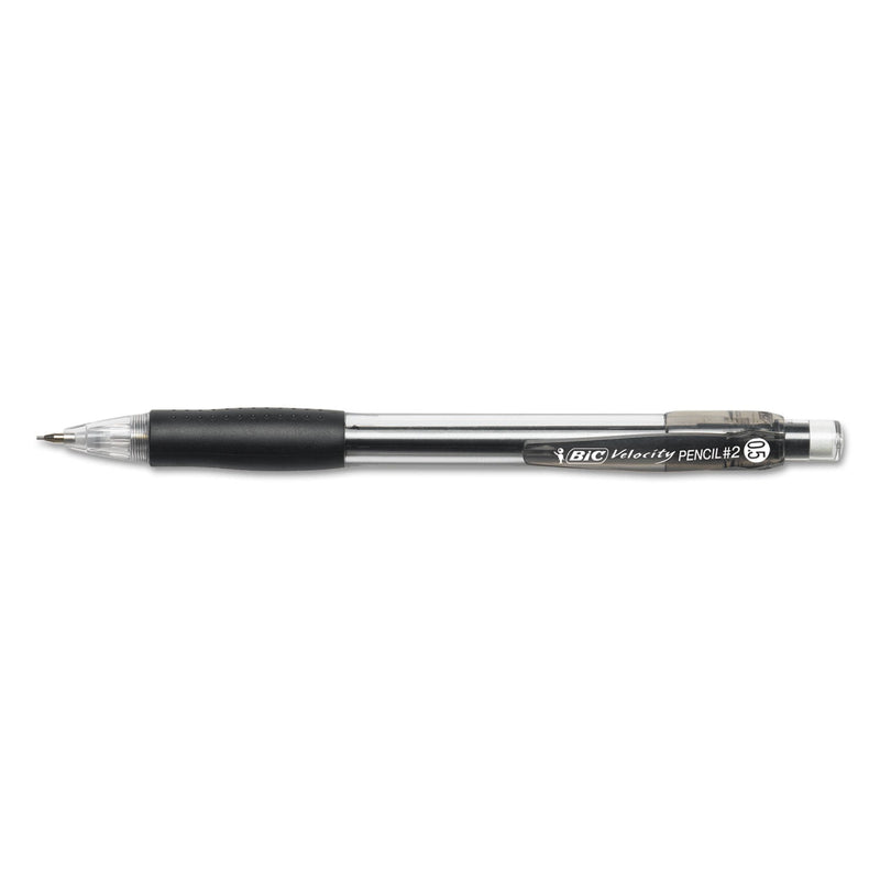 BIC Velocity Original Mechanical Pencil, 0.5 mm, HB (#2.5), Black Lead, Black Barrel, Dozen