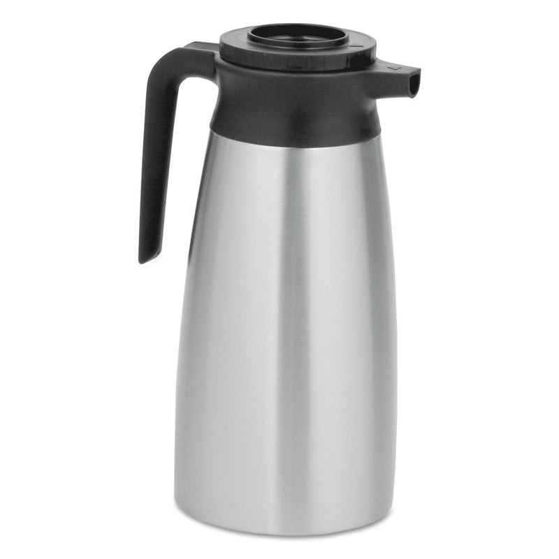 BUNN 1.9 Liter Thermal Pitcher, Stainless Steel/Black