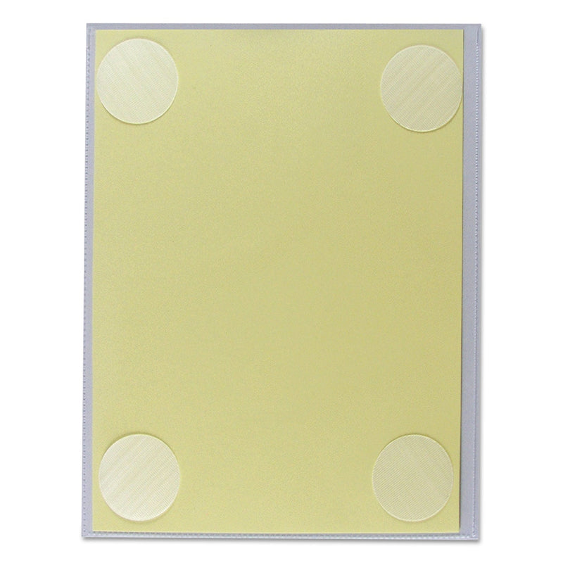 C-Line Cubicle Keepers Hook and Loop-Backed Display, 9.2 x 11.41, Velcro Mount, Clear, 25/Pack