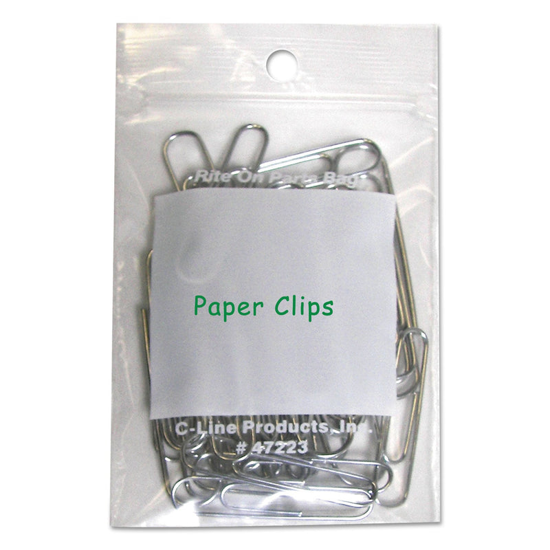 C-Line Write-On Poly Bags, 2 mil, 2" x 3", Clear, 1,000/Carton