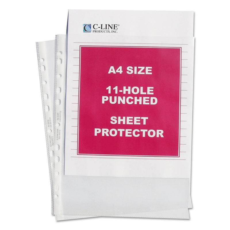 C-Line Standard Weight Poly Sheet Protectors, Clear, 2", 11.75 x 8.25, 50/Box
