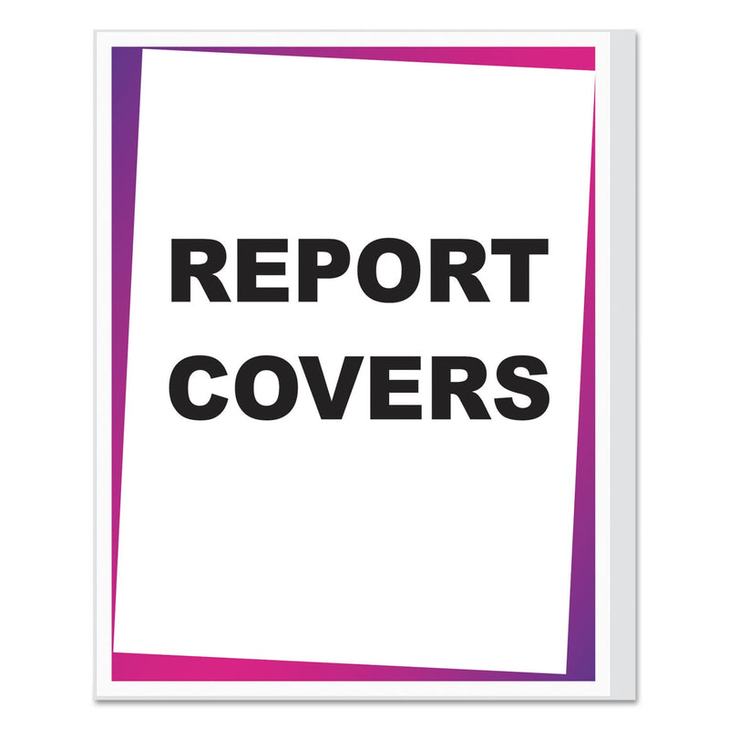 C-Line Vinyl Report Covers, Binding Bar, 8.5 x 11, Clear/Clear, 100/Box