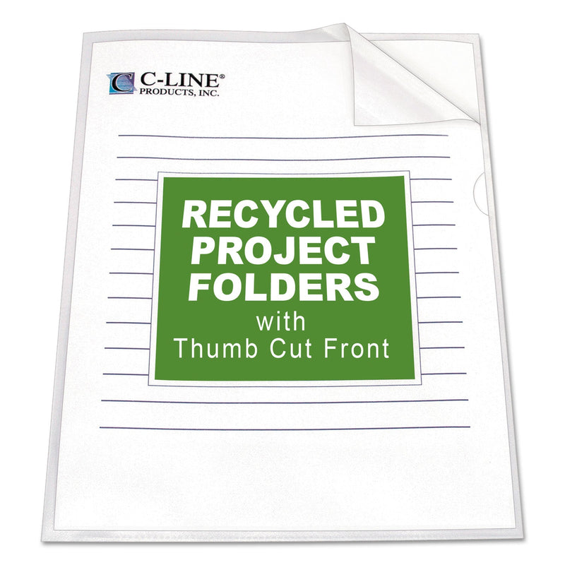 C-Line Poly Project Folders, Letter Size, Clear, 25/Box