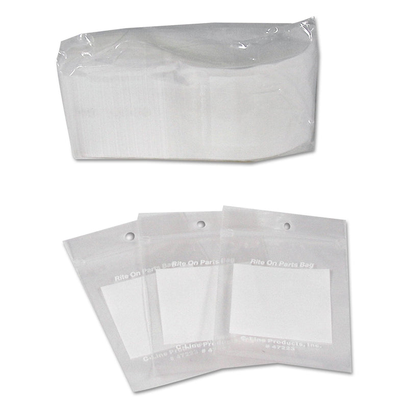 C-Line Write-On Poly Bags, 2 mil, 2" x 3", Clear, 1,000/Carton