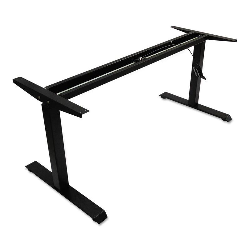 Alera AdaptivErgo Pneumatic Height-Adjustable Table Base, 59.06w x 28.35d x 26.18 to 39.57h, Black
