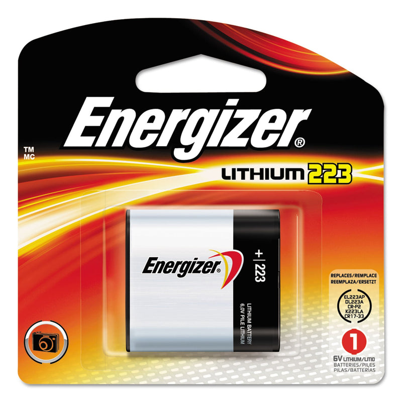 Energizer 223 Lithium Photo Battery, 6 V