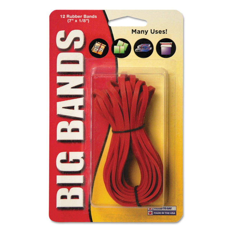 Alliance Big Bands Rubber Bands, Size 117B, 0.06" Gauge, Red, 12/Pack