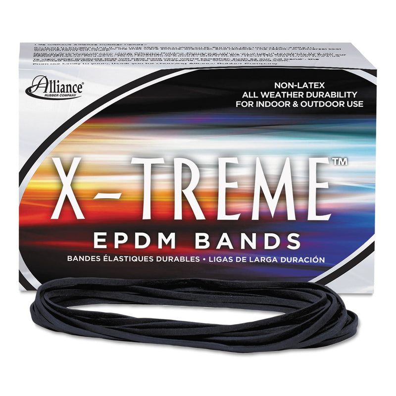 Alliance X-Treme Rubber Bands, Size 117B, 0.08" Gauge, Black, 1 lb Box, 200/Box