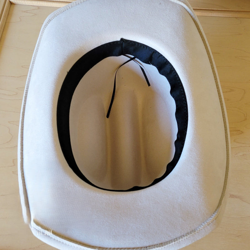 Cream Metallic Feather & Turquoise Slab Hat Band + Choice of Hat 986c