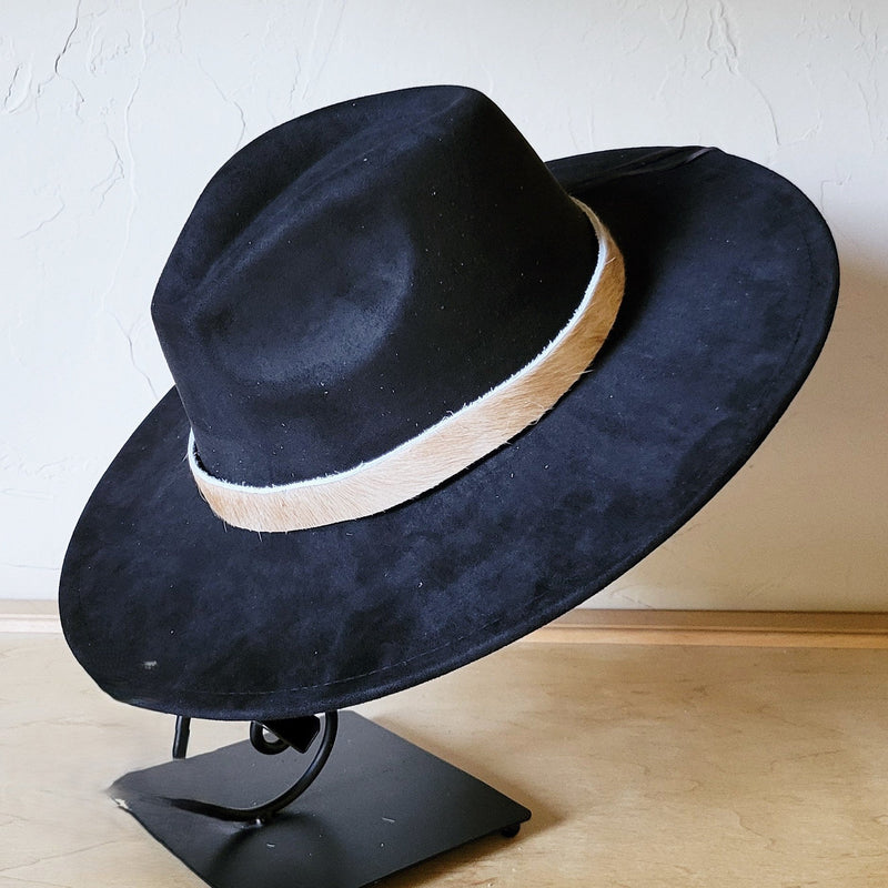 Tan Hide Western Leather Band w/ Choice of Boho Hat 985L