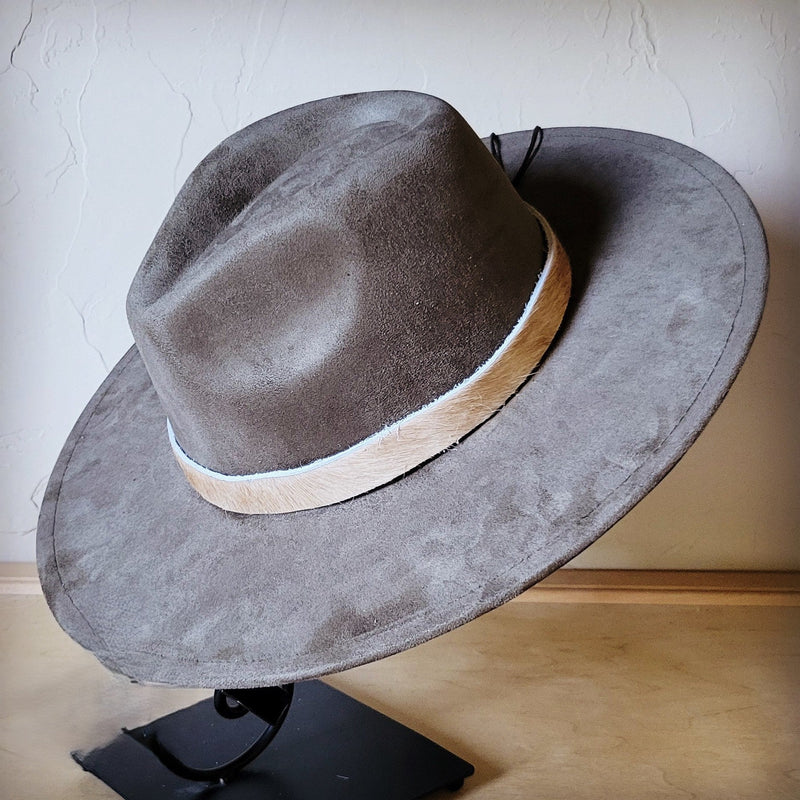 Tan Hide Western Leather Band w/ Choice of Boho Hat 985L