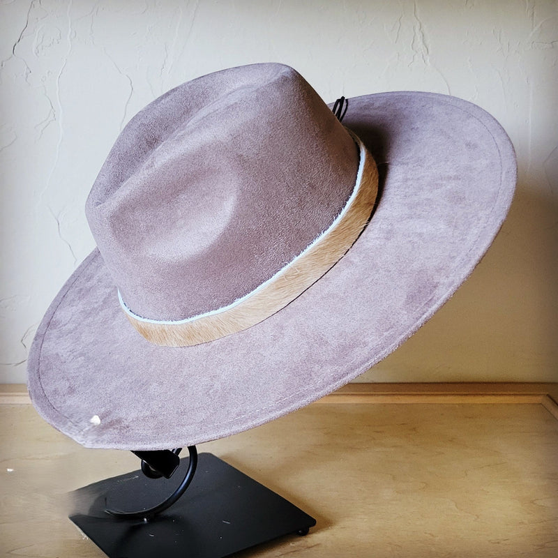 Tan Hide Western Leather Band w/ Choice of Boho Hat 985L