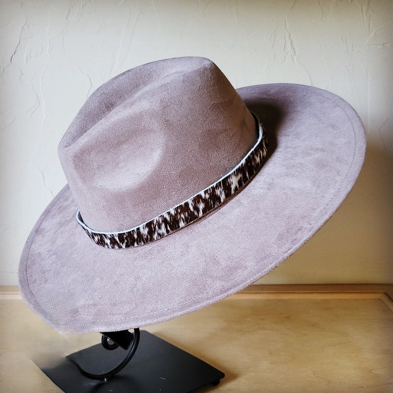 Spotted Hide Western Leather Band w/ Choice of Boho Hat 985k
