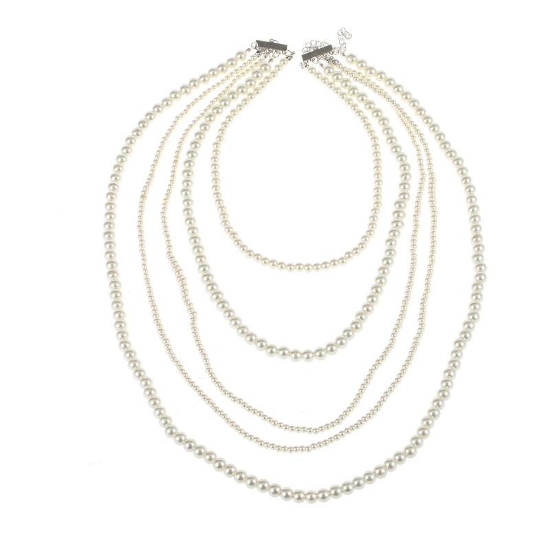 Imitation Pearl Necklace Long Size Beaded