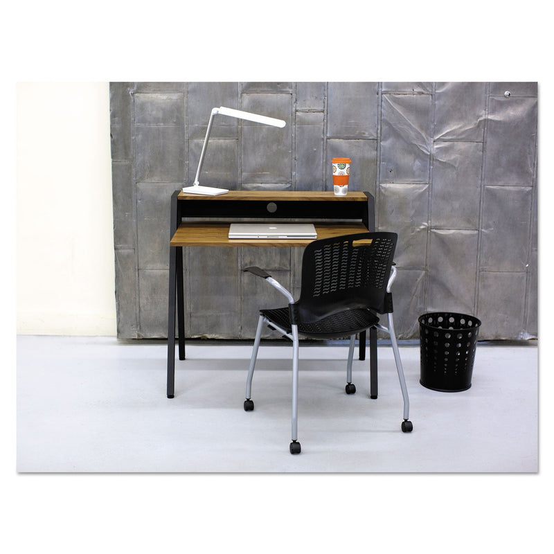 Safco Bubble Wastebasket, Round, Steel, 6 gal, Black