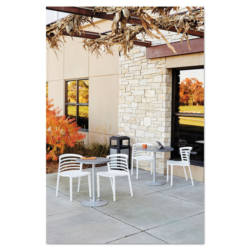 Safco Ashtray-Top Evos Series Steel Waste Container, 38 gal, Black