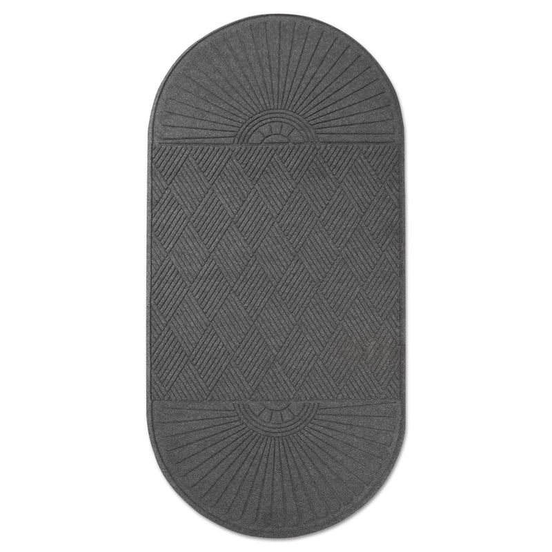 Guardian EcoGuard Diamond Floor Mat, Double Fan, 48 x 96, Charcoal