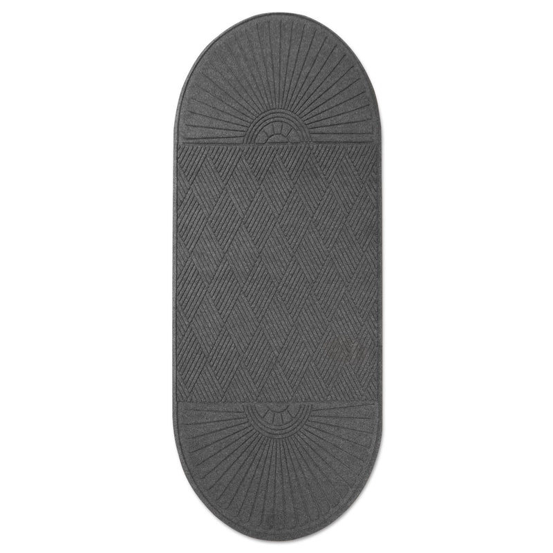 Guardian EcoGuard Diamond Floor Mat, Double Fan, 36 x 96, Charcoal