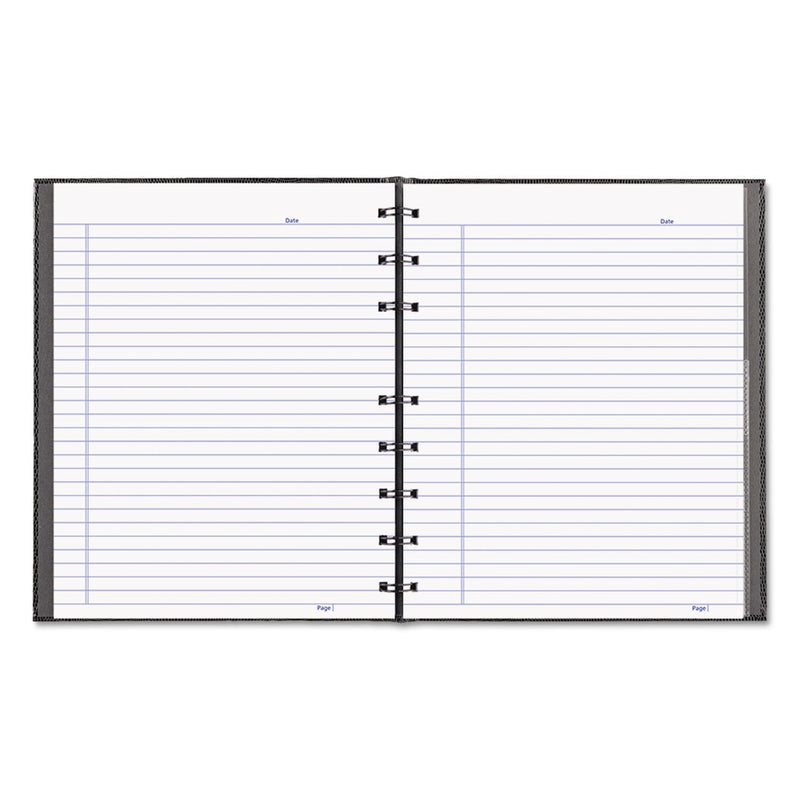 Blueline NotePro Notebook, 1 Subject, Narrow Rule, Black Cover, 9.25 x 7.25, 75 Sheets