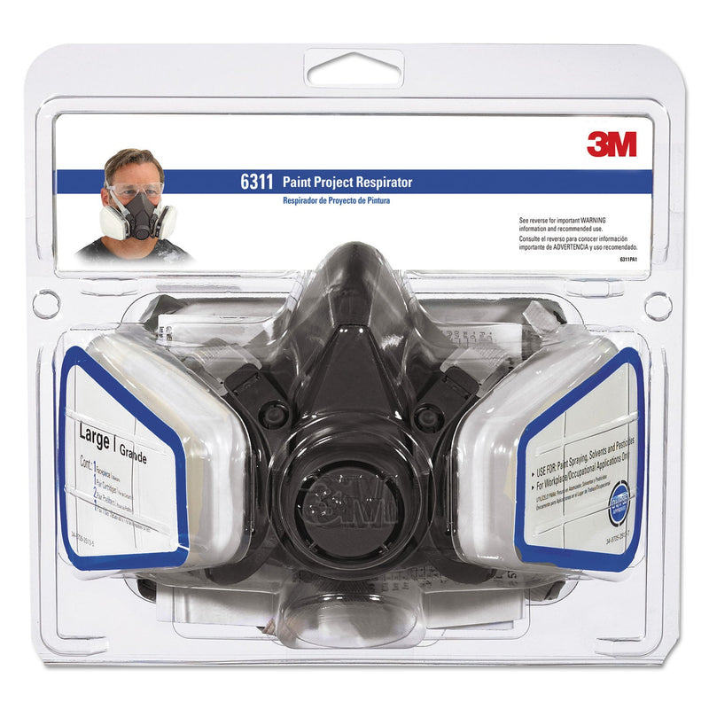 3M Half Facepiece Paint Spray/Pesticide Respirator, Large