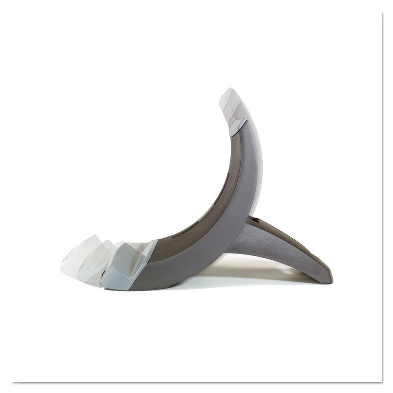 3M Vertical Notebook Computer Riser with Cable Management, 9" x 12" x 6.5" to 9.5", Black/Charcoal Gray, Supports 20 lbs