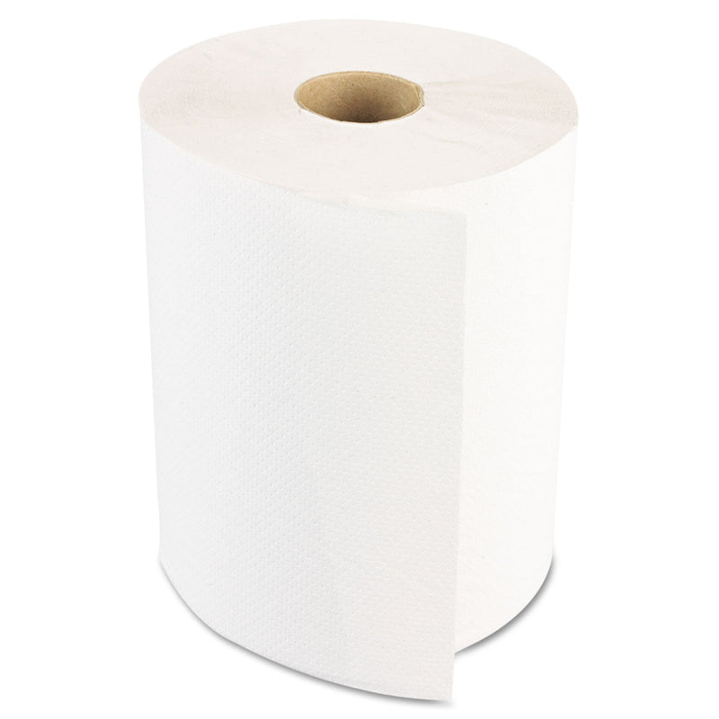 Boardwalk Hardwound Paper Towels, Nonperforated, 1-Ply, 8" x 350 ft, White, 12 Rolls/Carton