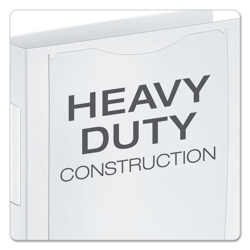 Cardinal SuperLife Pro Easy Open ClearVue Locking Slant-D Ring Binder, 3 Rings, 1" Capacity, 11 x 8.5, White