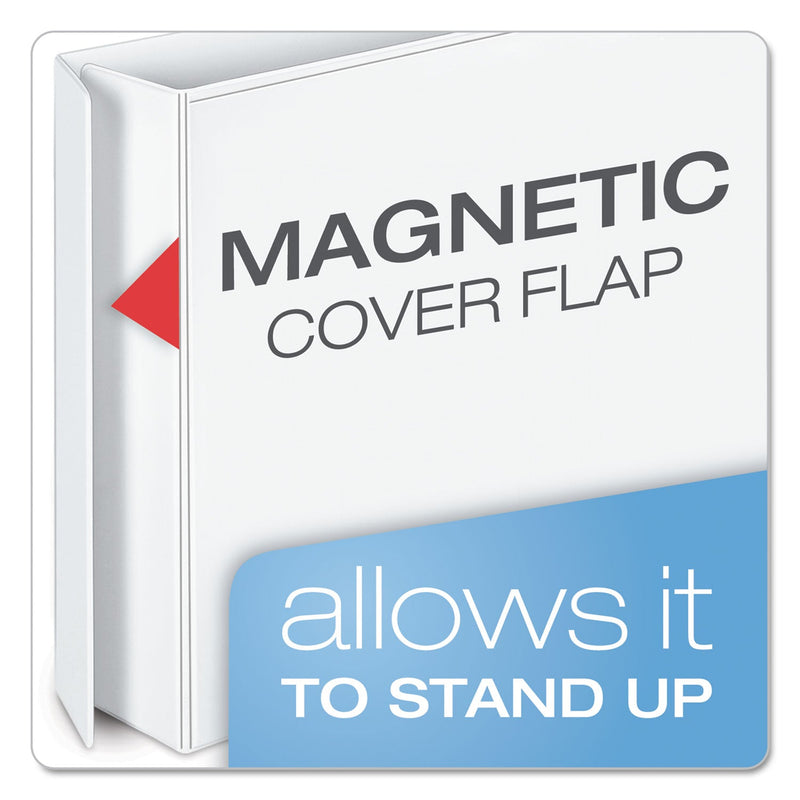 Cardinal FreeStand Easy Open Locking Slant-D Ring Binder, 3 Rings, 1" Capacity, 11 x 8.5, White