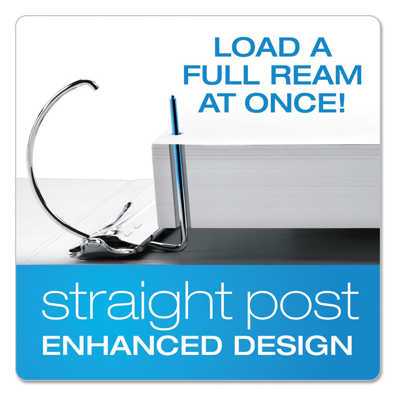 Cardinal ExpressLoad ClearVue Locking D-Ring Binder, 3 Rings, 3" Capacity, 11 x 8.5, White