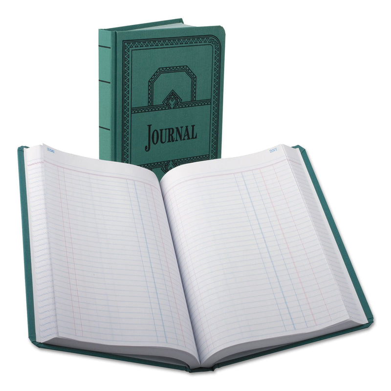 Boorum & Pease Account Journal, Journal-Style Rule, Blue Cover, 11.75 x 7.25 Sheets, 500 Sheets/Book