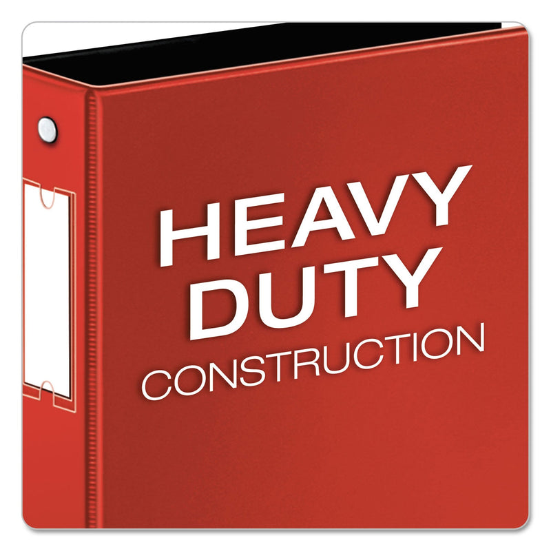 Cardinal Premier Easy Open Locking Round Ring Binder, 3 Rings, 3" Capacity, 11 x 8.5, Red