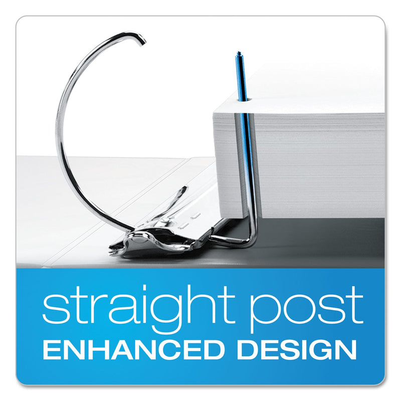 Cardinal ExpressLoad ClearVue Locking D-Ring Binder, 3 Rings, 1.5" Capacity, 11 x 8.5, White