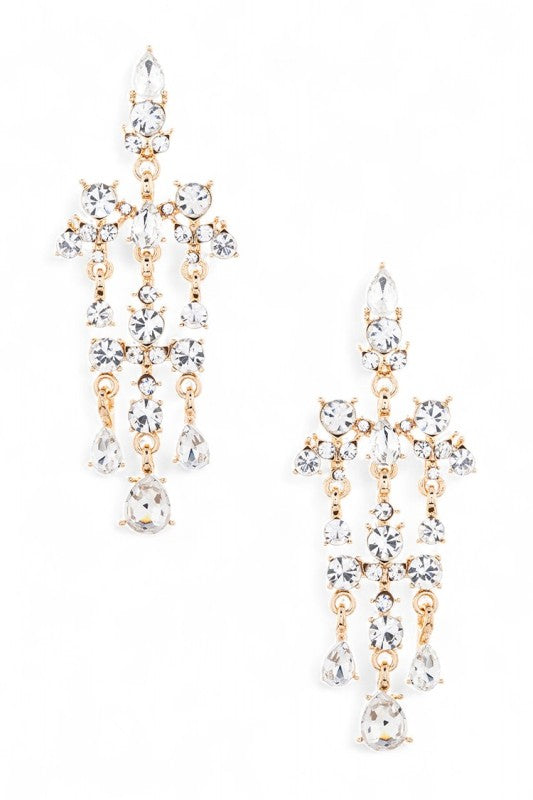 Crystal Bridal Chandelier Earrings