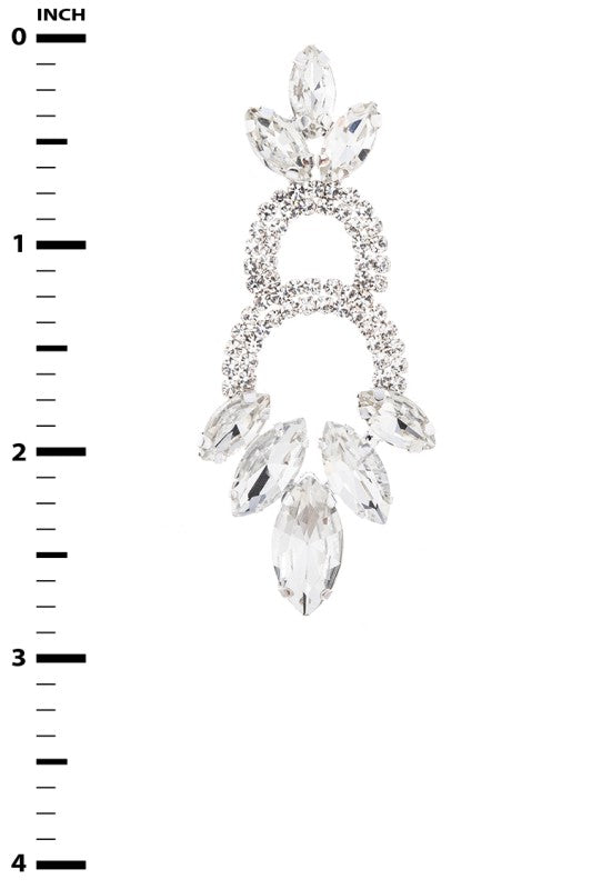 Crystal Bridal Tiered Chandelier Earrings