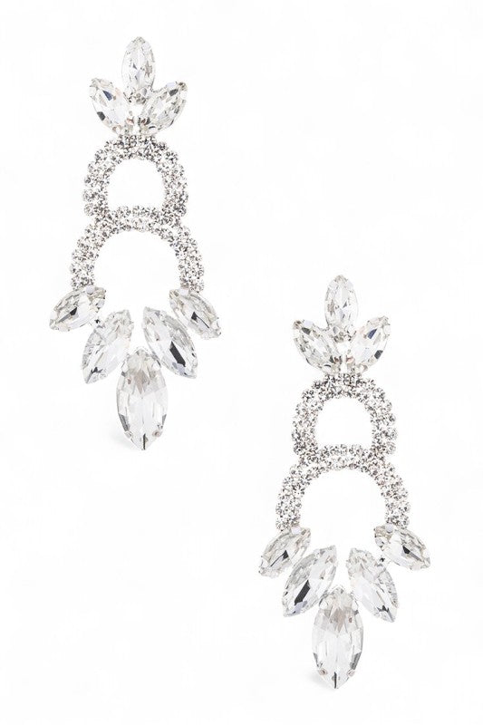 Crystal Bridal Tiered Chandelier Earrings