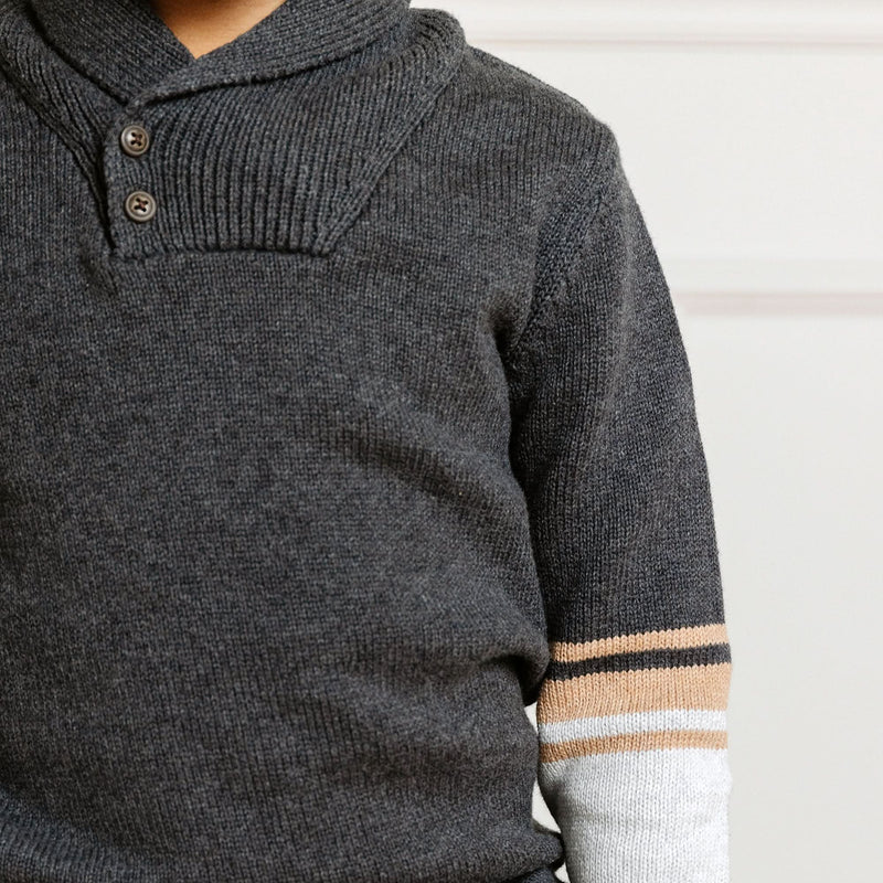 Shawl Collar Organic Sweater - Baby