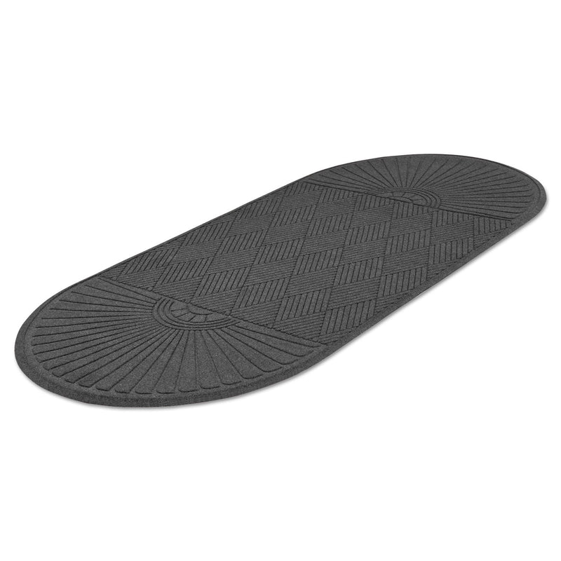 Guardian EcoGuard Diamond Floor Mat, Double Fan, 36 x 96, Charcoal