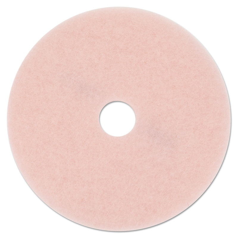 3M Ultra High-Speed Eraser Floor Burnishing Pad 3600, 27" Diameter, Pink, 5/Carton