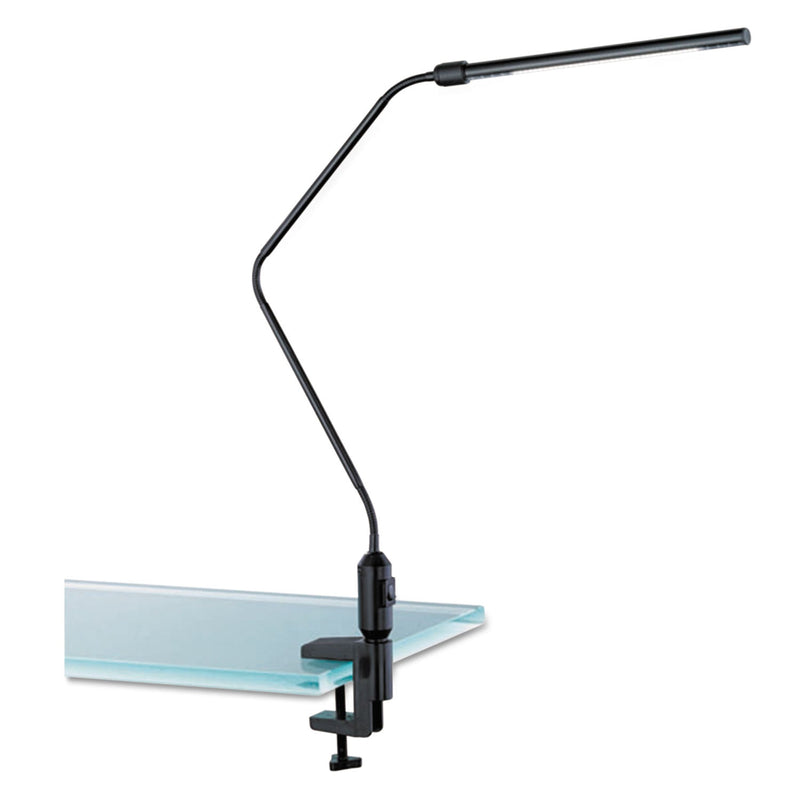 Alera LED Desk Lamp With Interchangeable Base Or Clamp, 5.13"w x 21.75"d x 21.75"h, Black