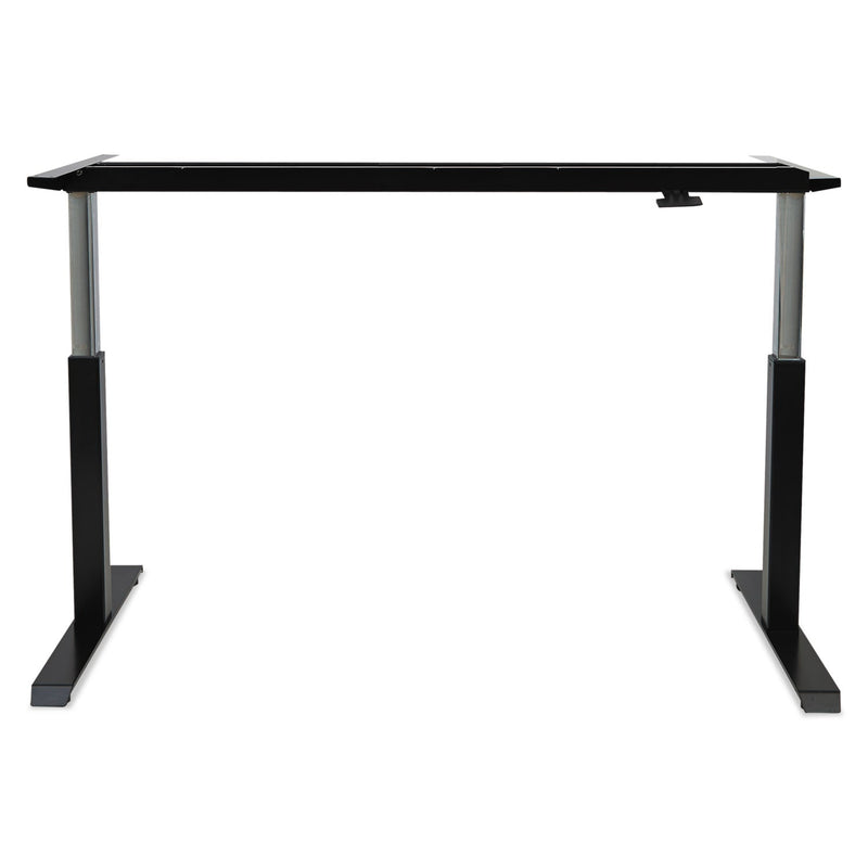 Alera AdaptivErgo Pneumatic Height-Adjustable Table Base, 59.06w x 28.35d x 26.18 to 39.57h, Black