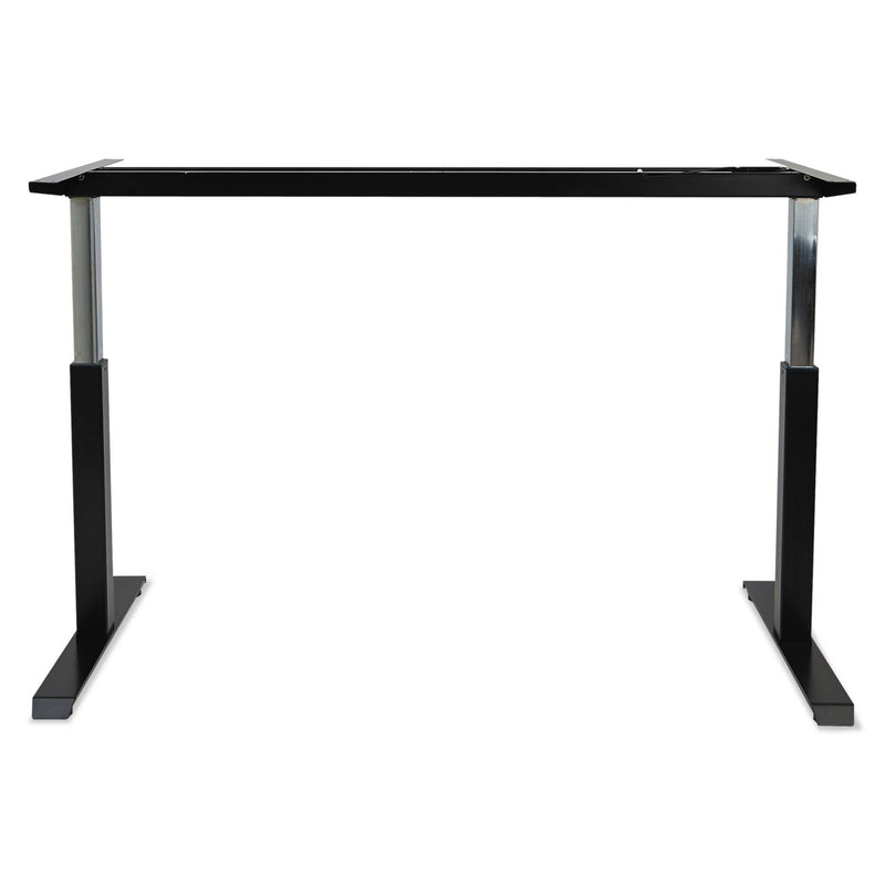 Alera AdaptivErgo Pneumatic Height-Adjustable Table Base, 59.06w x 28.35d x 26.18 to 39.57h, Black