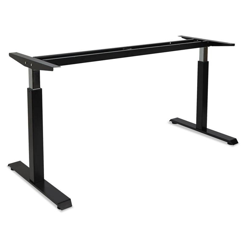 Alera AdaptivErgo Pneumatic Height-Adjustable Table Base, 59.06w x 28.35d x 26.18 to 39.57h, Black