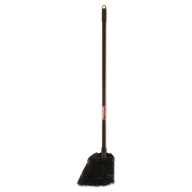 Rubbermaid Angled Lobby Broom, Poly Bristles, 35" Handle, Black