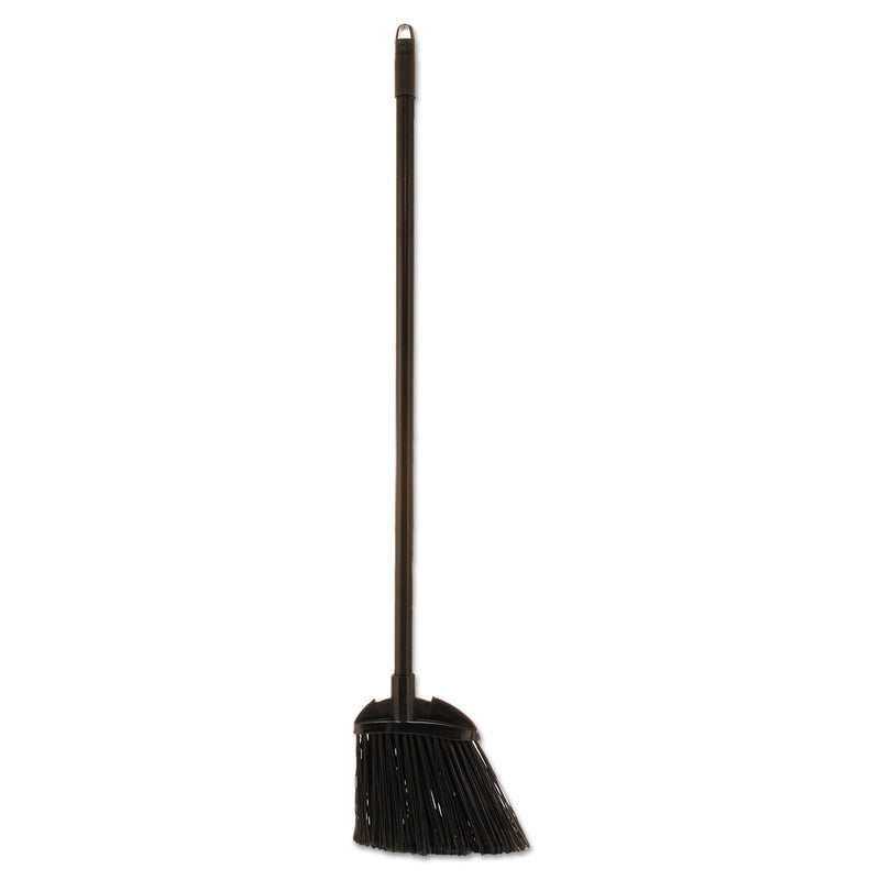 Rubbermaid Angled Lobby Broom, Poly Bristles, 35" Handle, Black
