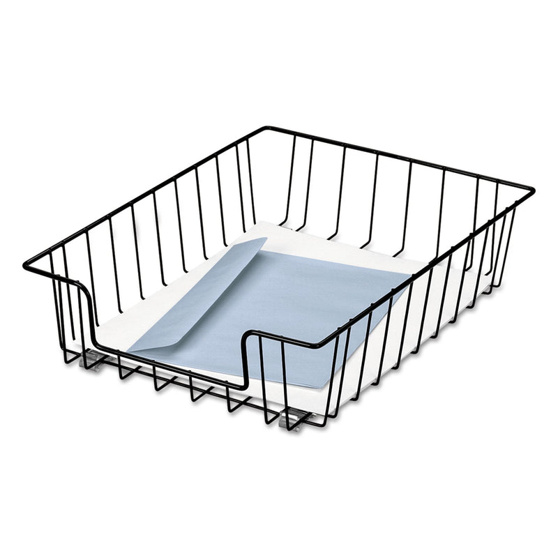 Fellowes Wire Desk Tray Organizer, 1 Section, Letter Size Files, 10" x 14.13" x 3", Black