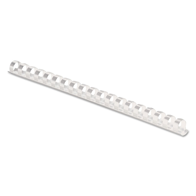 Fellowes Plastic Comb Bindings, 3/8" Diameter, 55 Sheet Capacity, White, 100/Pack